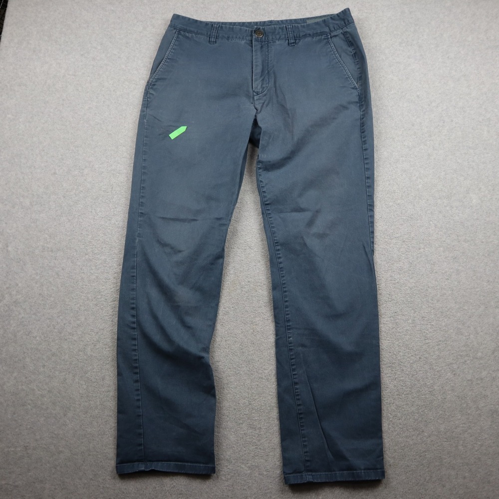 Bonobos Pants Mens 33 Slim Chino Blue Cotton Stretch Straight Leg Casual Flex